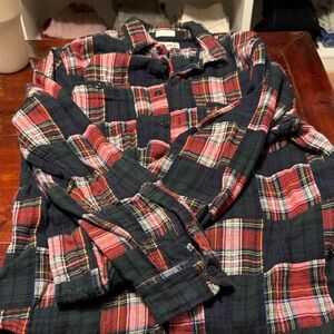 J. Crew Men's Plaid Button Down Shirt - Red and Black